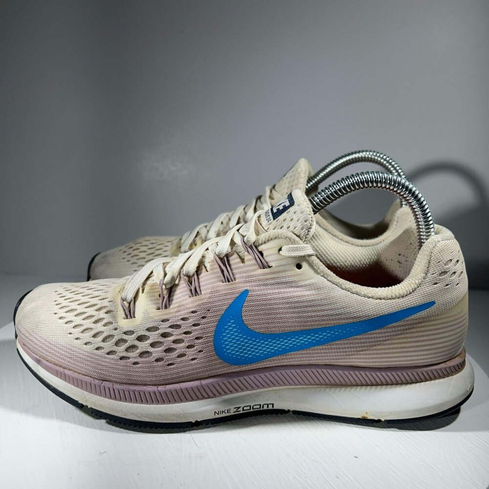 Nike Zoom Pegasus 34 Womens Size 8.5 Running Shoes Sneakers Walk Jog Gym Beige